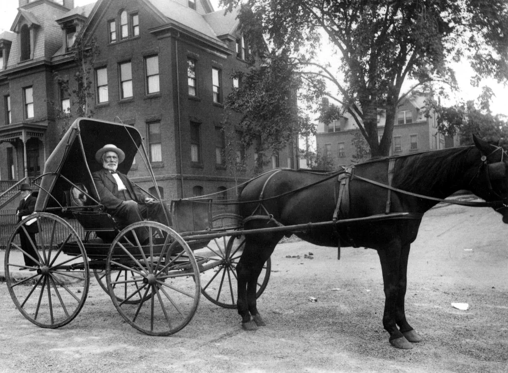 Daniel O'Connell in a horse & buggy