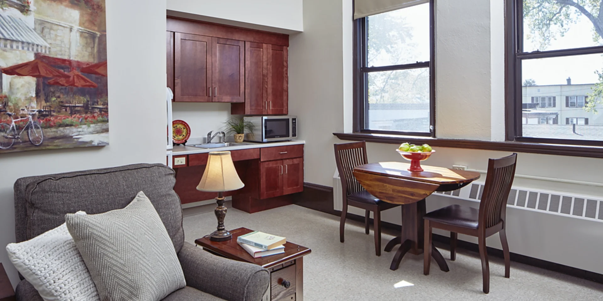 interior living room and eating area