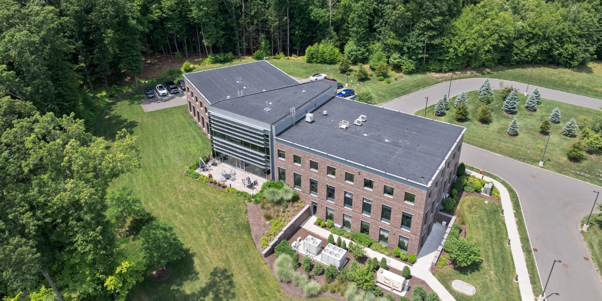 800 Kelly Way building aerial of roof