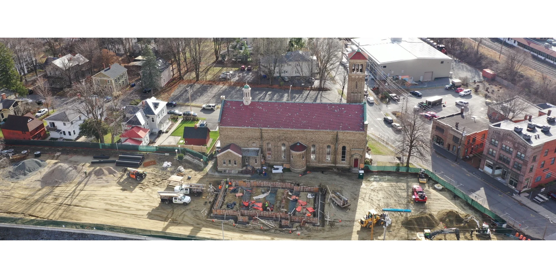 panoramic view of building site