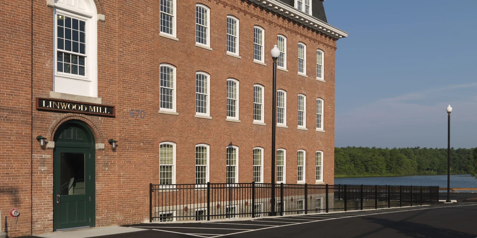 building front brick facade closeup