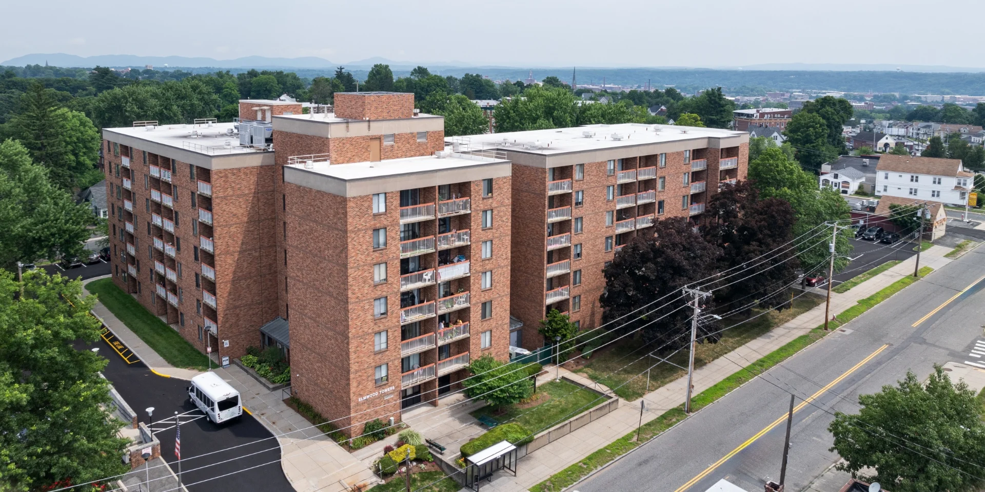 Elmwood Towers building exterior aerial