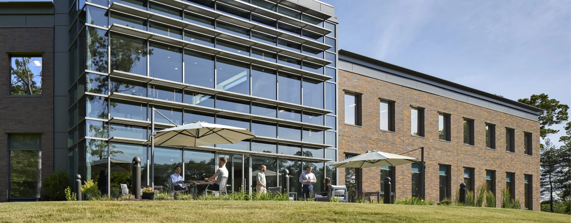 back patio of ODG headquarters building