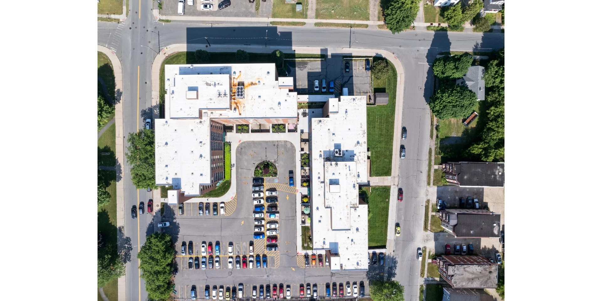 aerial view of roof