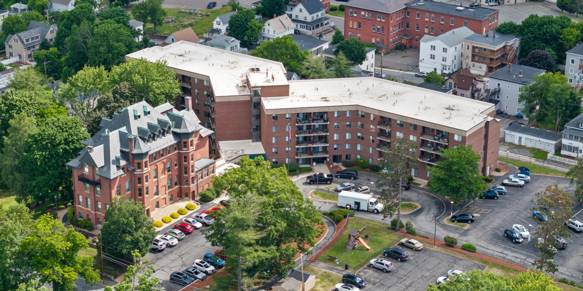 aerial view of property